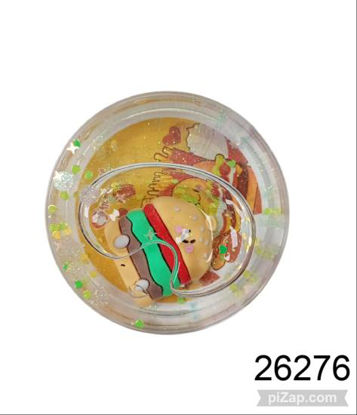 Imagen de SLIME TRANSPARENTE CON PAPAS, HAMBURGESAS, PIZZAS 4.26